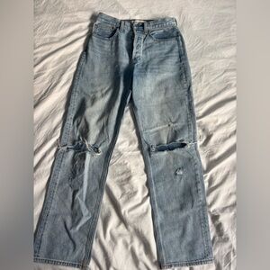 Denim Forum Light Blue Distressed Jeans